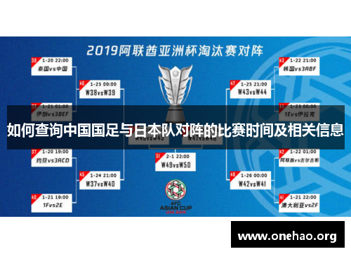 如何查询中国国足与日本队对阵的比赛时间及相关信息 如何查询中国国足与日本队对阵的比赛时间及相关信息